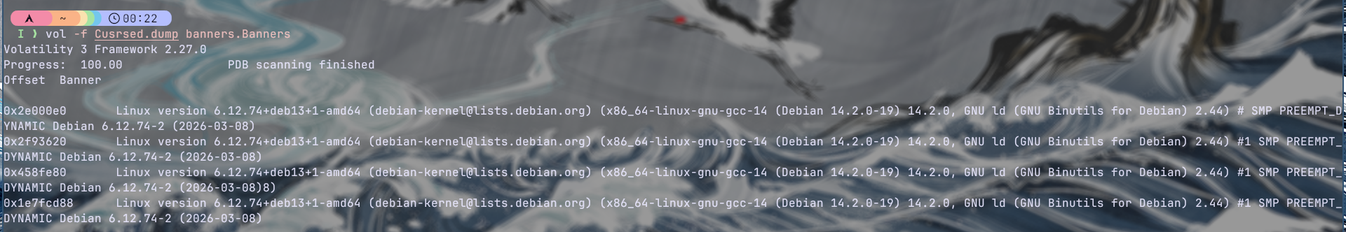 Banner scan showing Debian Linux