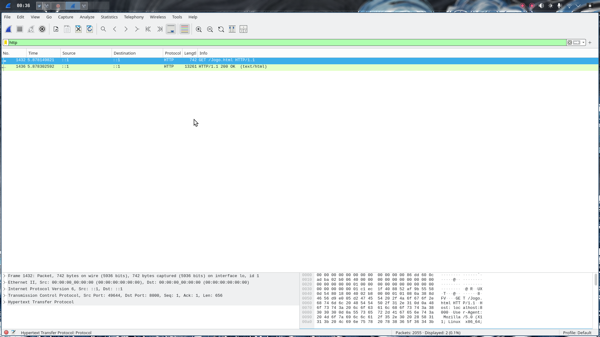 Wireshark HTTP packets