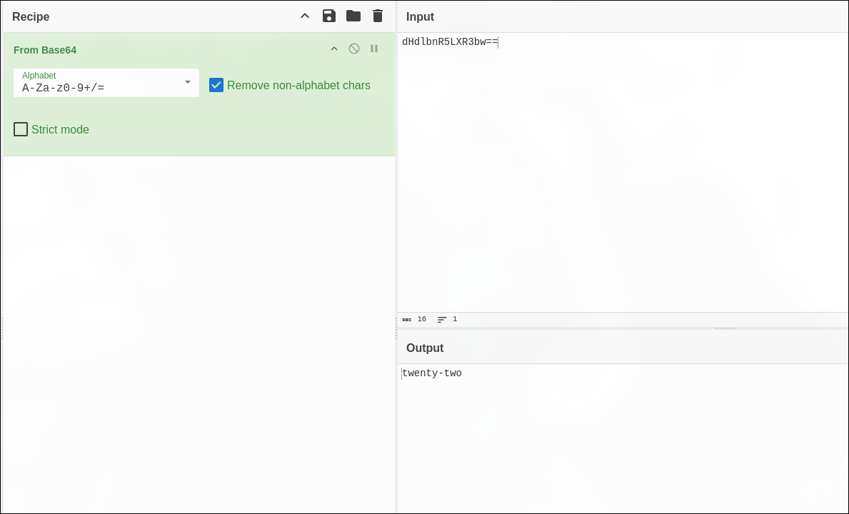 Screenshot: CyberChef decoding