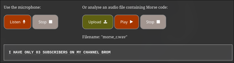 Morse Code Audio Decoder